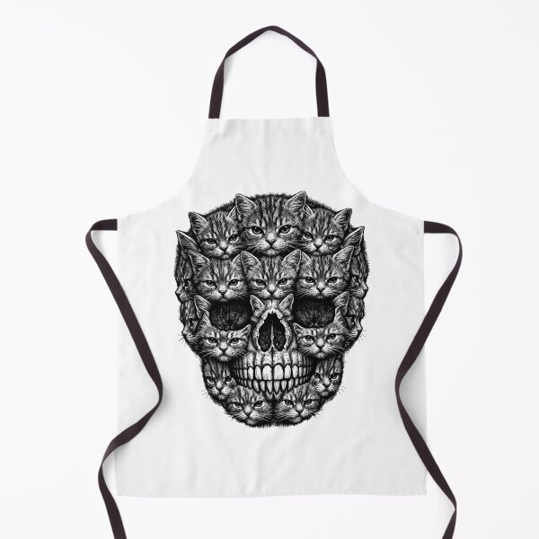 Item preview, cat skull designed and sold by AddlPoolart.