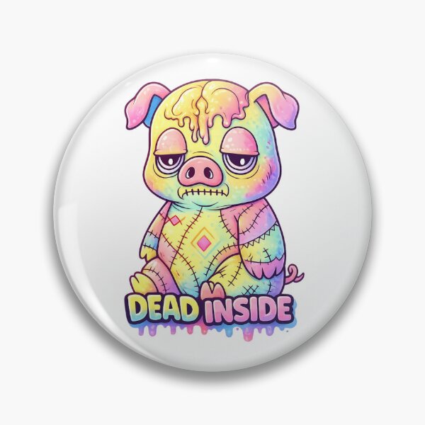 Item preview, Dead Inside Spooky Pig Horror Cute Art designed and sold by SoftSproutstu.