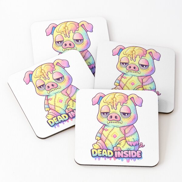 Item preview, Dead Inside Spooky Pig Horror Cute Art designed and sold by SoftSproutstu.