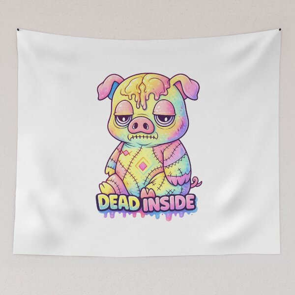 Item preview, Dead Inside Spooky Pig Horror Cute Art designed and sold by SoftSproutstu.