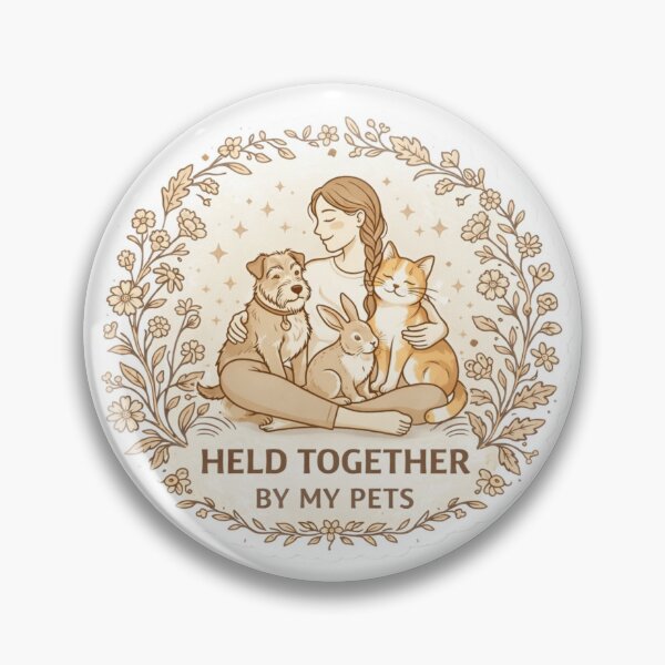 Item preview, Held Together By My Pets Cute Emotional Pet Lover Aesthetic Design designed and sold by Safe Haven Pets.