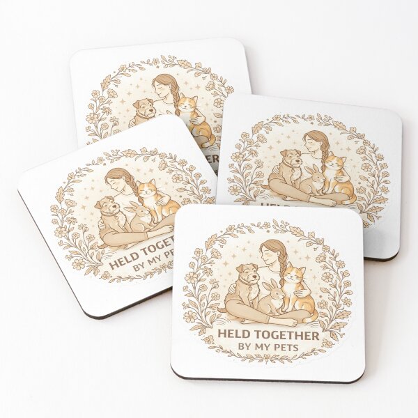 Item preview, Held Together By My Pets Cute Emotional Pet Lover Aesthetic Design designed and sold by Safe Haven Pets.