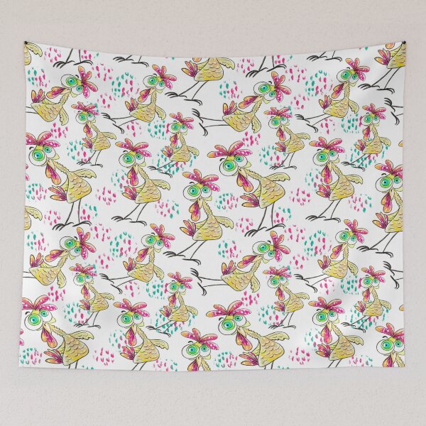 Item preview, Funny Rooster Seamless Pattern designed and sold by IvysCreativityHouse.