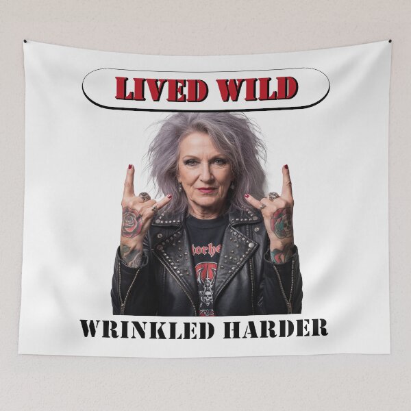 Item preview, Lived Wild, Wirnkled Harder - Rocker Woman designed and sold by WRNKLN.