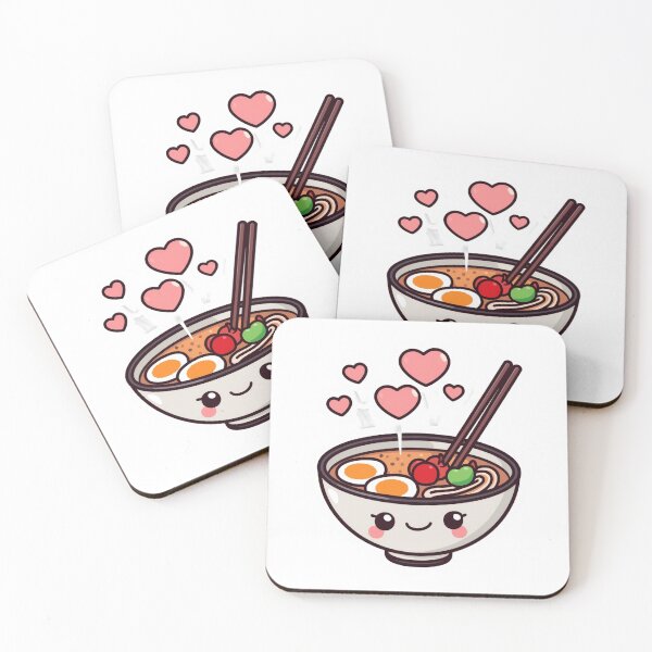 Item preview, Cute Kawaii Ramen Bowl - Smiling Noodles Sticker designed and sold by FluffiPopo.