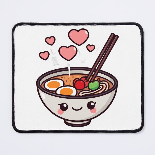 Item preview, Cute Kawaii Ramen Bowl - Smiling Noodles Sticker designed and sold by FluffiPopo.