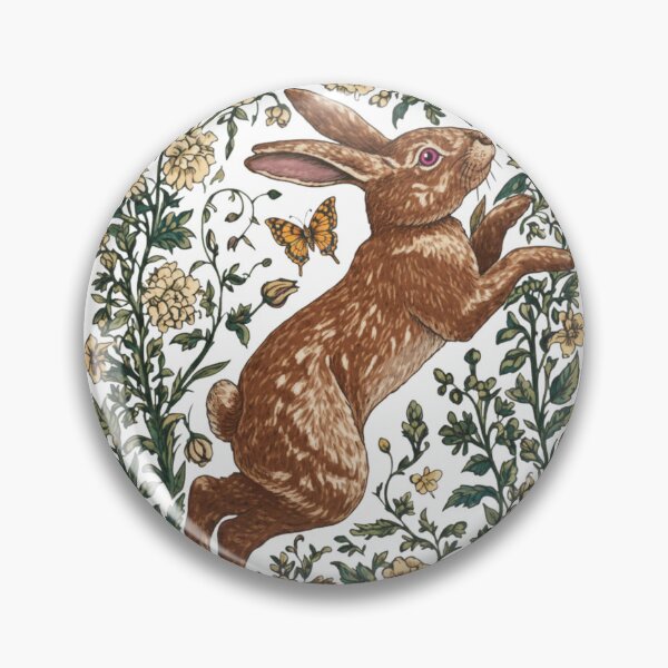 Artikelvorschau, Cottagecore-Kaninchen, Wildhase, Volkskunst-Waldtier, Top im Wald-Ästhetik-Stil, Boho entworfen und verkauft von DesignDenDo ⭐⭐⭐⭐⭐.