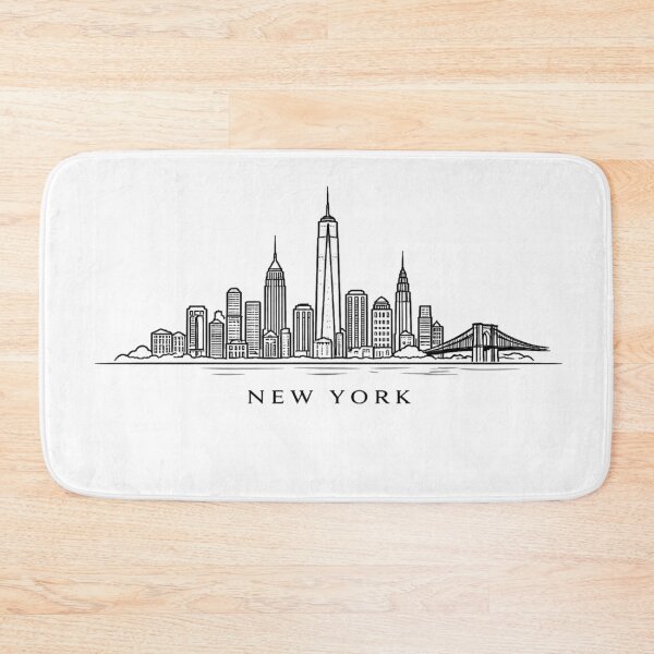 Item preview, New York Line Art | NYC Skyline Outline | One World Trade Center Brooklyn Bridge Minimalist Illustration designed and sold by CLOUTKULT.