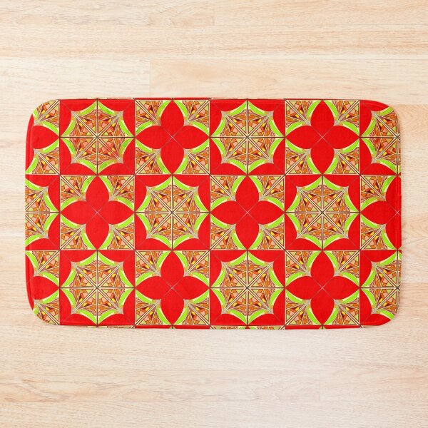Item preview, Retro Kaleidoscope Pattern in Red‑Yellow designed and sold by anamariafischer.
