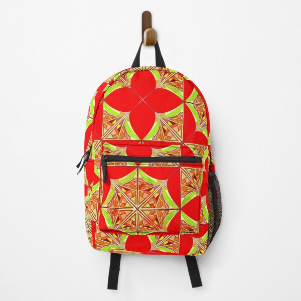 Item preview, Retro Kaleidoscope Pattern in Red‑Yellow designed and sold by anamariafischer.