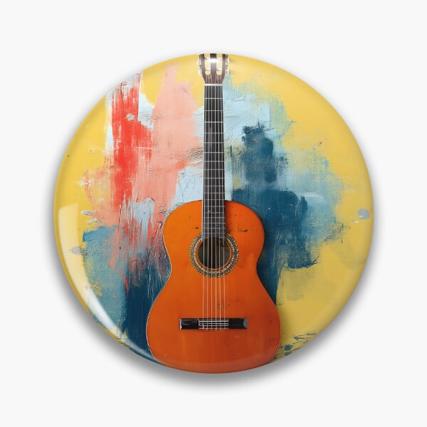 Item preview, classical guitar oil painting artwork designed and sold by gut2000.