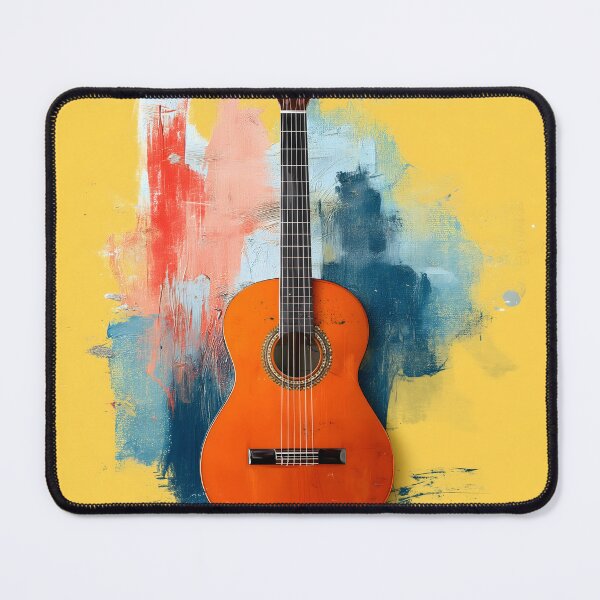 Item preview, classical guitar oil painting artwork designed and sold by gut2000.