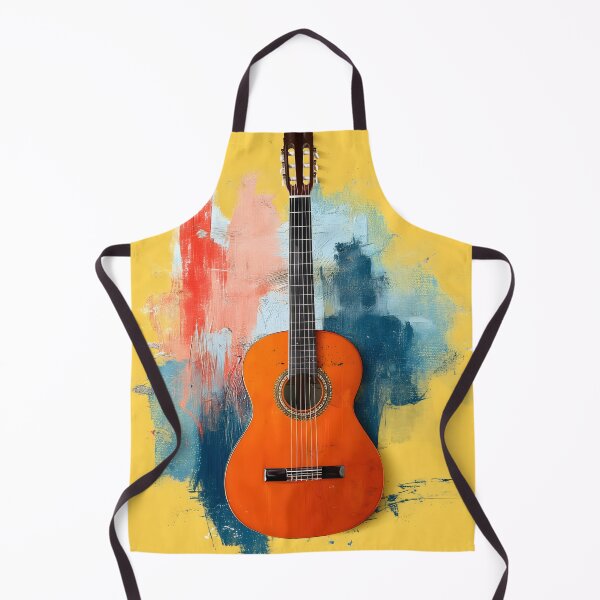 Item preview, classical guitar oil painting artwork designed and sold by gut2000.