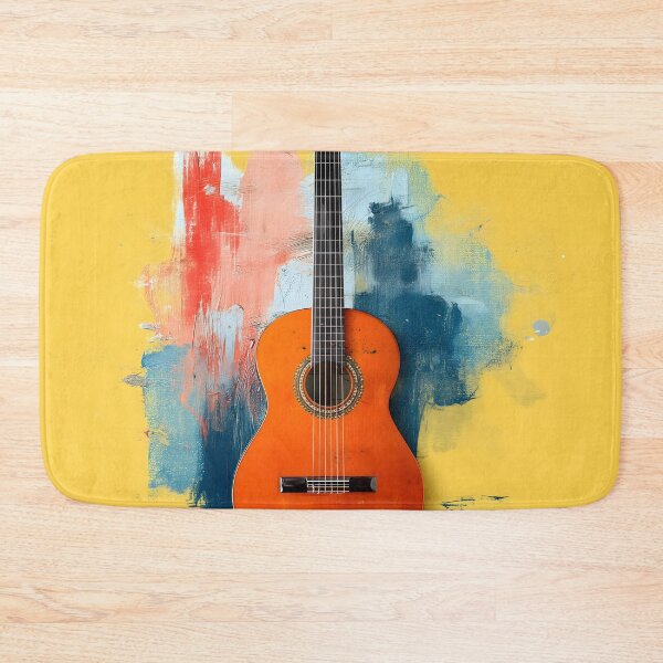 Item preview, classical guitar oil painting artwork designed and sold by gut2000.