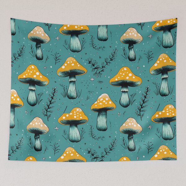 Item preview, Whimsical Mushroom Seamless Pattern Design designed and sold by UniqueDesign751.