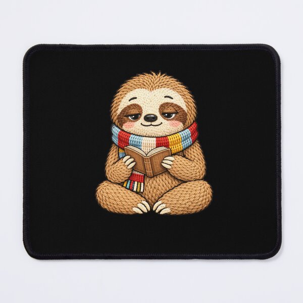 Item preview, Bookworm Sloth Cute Aesthetic | Study Reading Kawaii Animal Embroidery Style designed and sold by ColorSplash123.