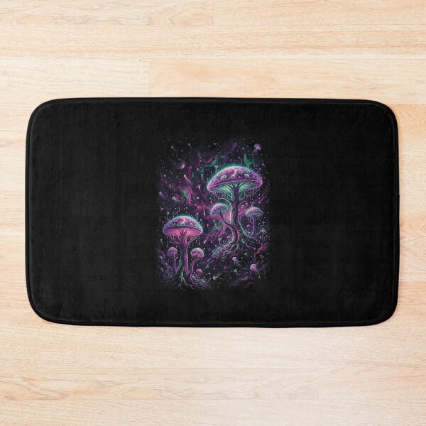 Item preview, Cosmic Neon Mushrooms – Psychedelic Alien Forest Art designed and sold by KAYJAY DESIGNS.