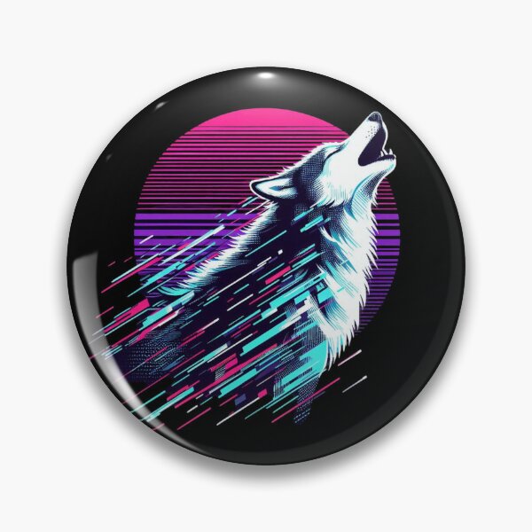 Artikelvorschau, Cyber Wolf – Neon-Heul-Design entworfen und verkauft von Dogandesighn.