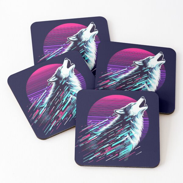 Item preview, Cyber Wolf – Neon Howling Design designed and sold by Dogandesighn.