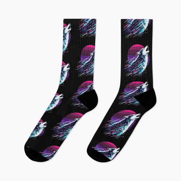 Item preview, Cyber Wolf – Neon Howling Design designed and sold by Dogandesighn.