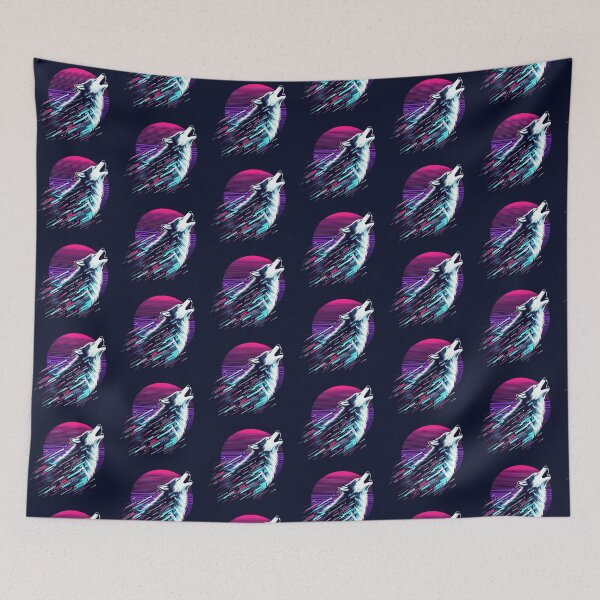 Item preview, Cyber Wolf – Neon Howling Design designed and sold by Dogandesighn.