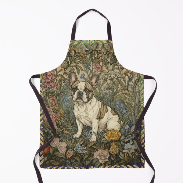 Item preview, French Bulldog Fawn Pied Brindle Cottagecore Frenchie designed and sold by AntiqueImages.