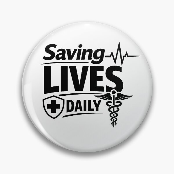 Item preview, Saving Lives Daily - Minimalist Healthcare Typography White Text designed and sold by ModdiesColors.