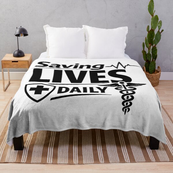 Item preview, Saving Lives Daily - Minimalist Healthcare Typography White Text designed and sold by ModdiesColors.