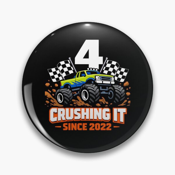 Item preview, Kids 4th Birthday Monster Truck 4 Year Old Boys Born in 2022 designed and sold by clothesy7.