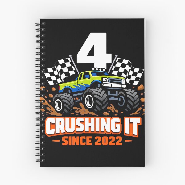 Item preview, Kids 4th Birthday Monster Truck 4 Year Old Boys Born in 2022 designed and sold by clothesy7.