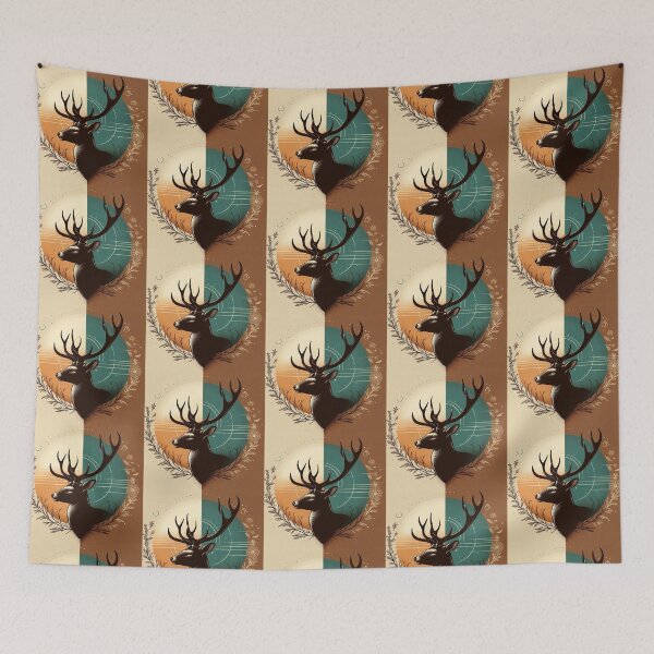Item preview, Mystic Deer – Geometric Nature Emblem designed and sold by Dogandesighn.