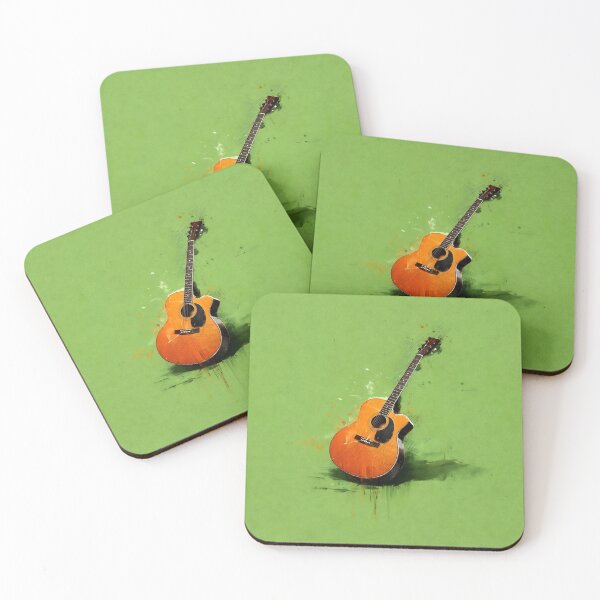 Item preview, acoustic guitar oil painting artwork designed and sold by gut2000.
