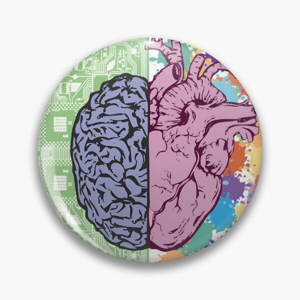 Item preview, Logic vs Emotion - Brain and Heart Concept Art designed and sold by Rangmanch.