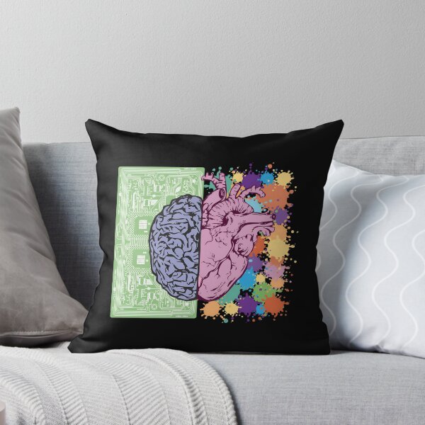 Item preview, Logic vs Emotion - Brain and Heart Concept Art designed and sold by Rangmanch.
