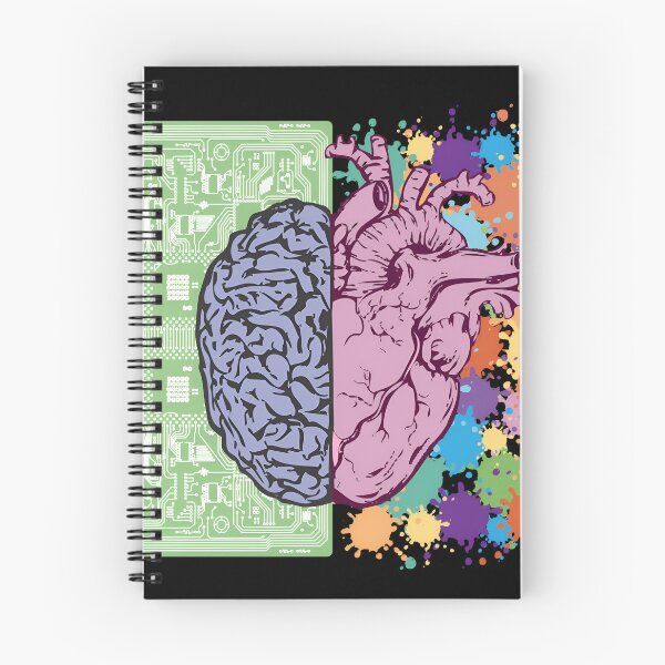 Item preview, Logic vs Emotion - Brain and Heart Concept Art designed and sold by Rangmanch.