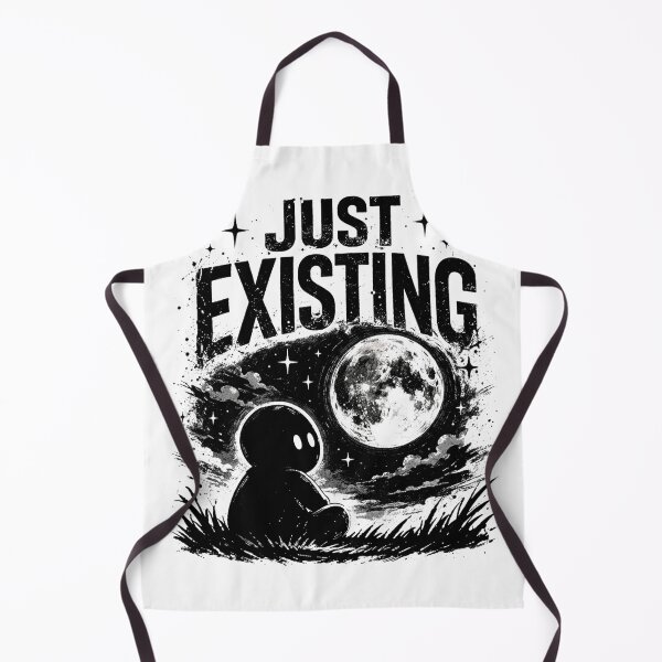 Item preview, Just Existing – Minimal Tired Mood Moon Night Design designed and sold by SzyMazDesign.