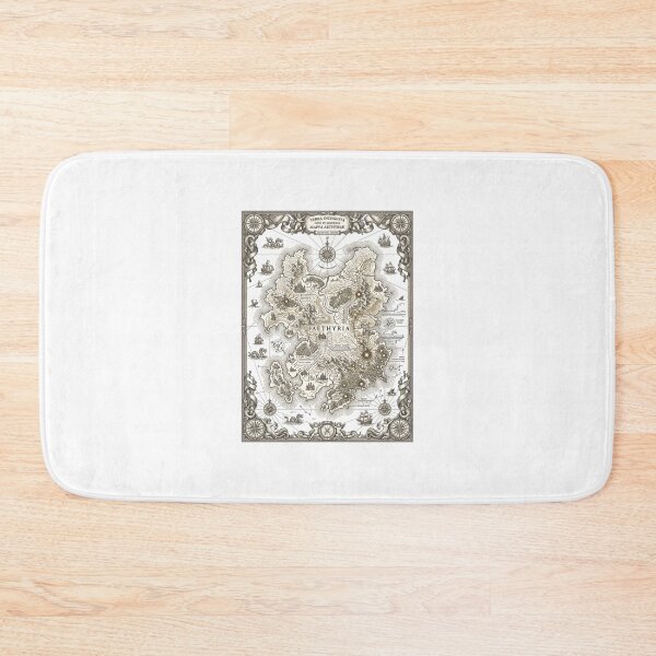 Item preview, Aethyria – Antique Fantasy Map with Futuristic Data Nodes designed and sold by KAYJAY DESIGNS.