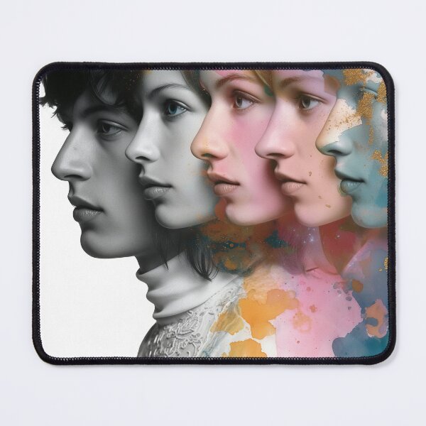 Item preview, Retro Side Profile Portrait Collage Poster designed and sold by lbm68.