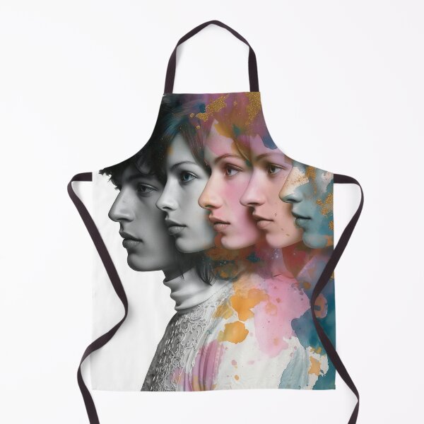 Item preview, Retro Side Profile Portrait Collage Poster designed and sold by lbm68.