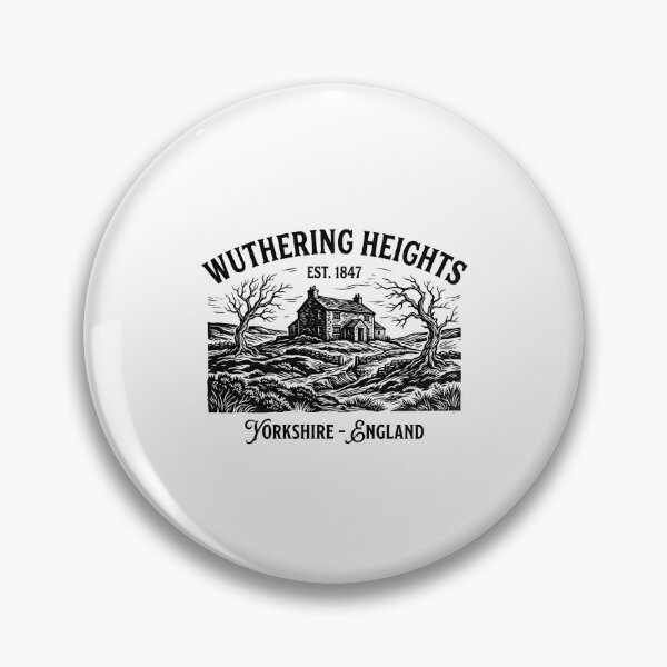 Item preview, Wuthering Heights Est 1847 Yorkshire England Vintage Line Art designed and sold by Fenay Designs.