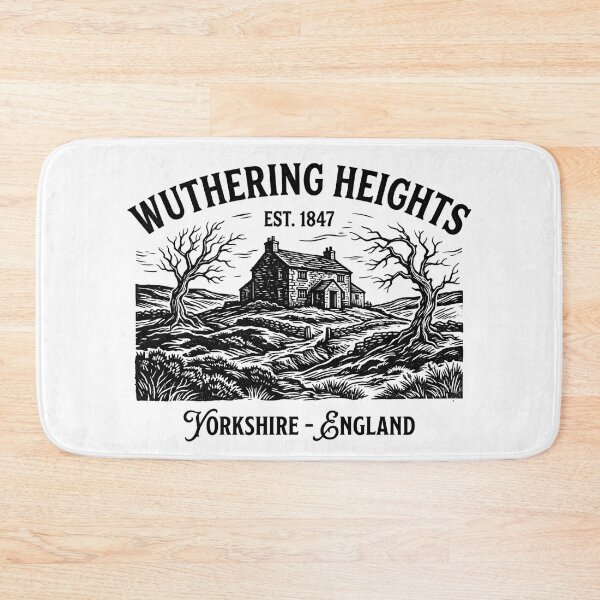 Item preview, Wuthering Heights Est 1847 Yorkshire England Vintage Line Art designed and sold by Fenay Designs.