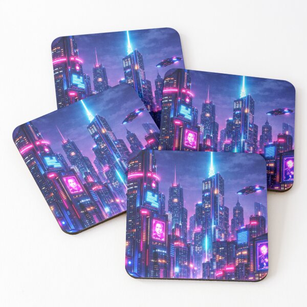 Aperçu de l'œuvre Neon city créée et vendue par Printopia2.