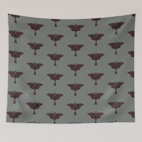 Item preview, Dark Lunar Moth Intricate Design - Maroon Gothic designed and sold by Sophie Elaina Designs.