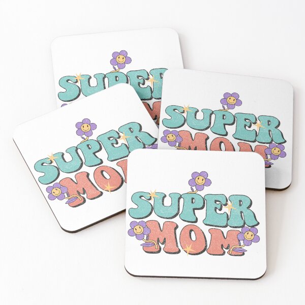 Artikelvorschau, Super Mom Retro Groovy Smiley Flower entworfen und verkauft von ShopVelona.
