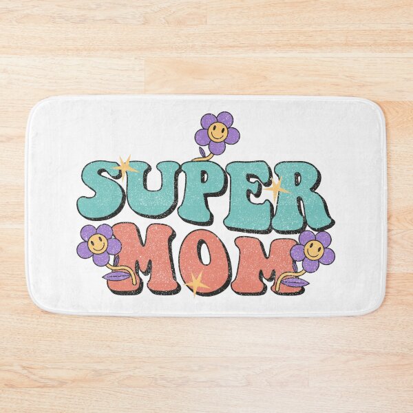 Artikelvorschau, Super Mom Retro Groovy Smiley Flower entworfen und verkauft von ShopVelona.