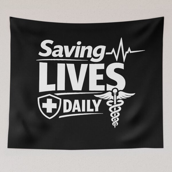 Item preview, Saving Lives Daily - Clean Paramedic and EMT Professional Graphic designed and sold by ModdiesColors.