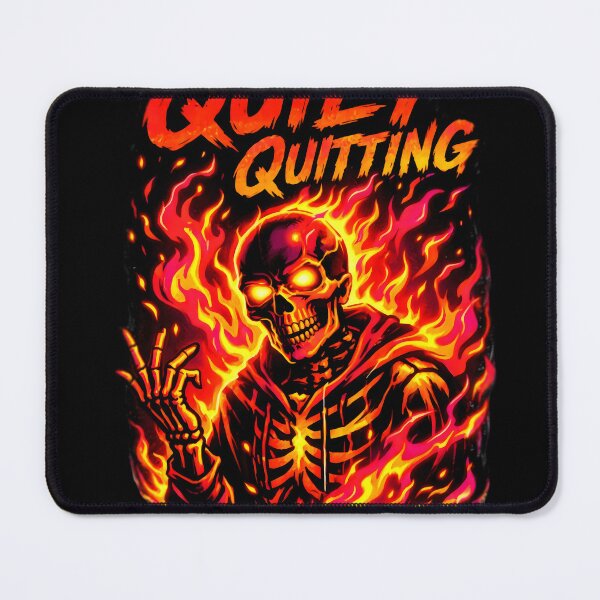 Item preview, Quiet Quitting Flaming Skeleton designed and sold by Selvieshop.