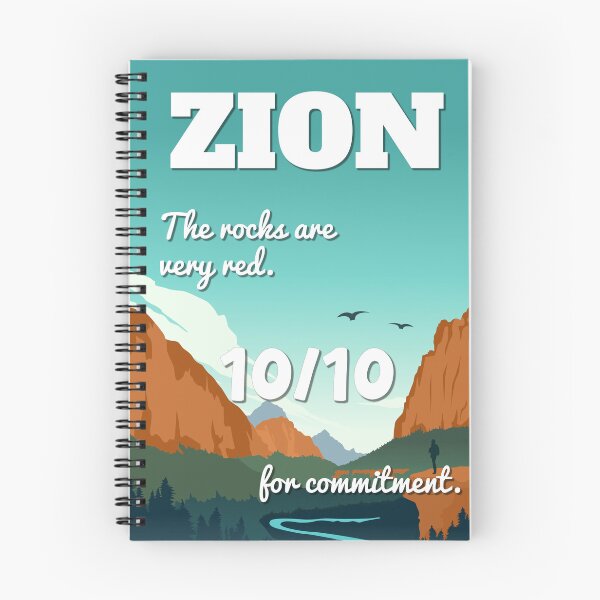 Item preview, Zion National Park 10/10 The Rocks Are Very Red Funny Vintage Travel Poster designed and sold by Stadify.