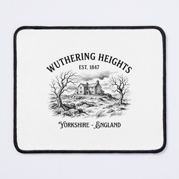 Item preview, Wuthering Heights Est 1847 Yorkshire England Gothic Manor Etching designed and sold by Fenay Designs.