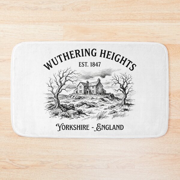 Item preview, Wuthering Heights Est 1847 Yorkshire England Gothic Manor Etching designed and sold by Fenay Designs.